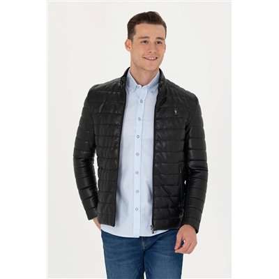 Erkek Siyah Deri Ceket