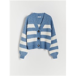 Strickjacke mit Wollezusatz