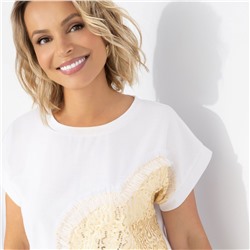 Футболка с декором из пайеток, Яркий период