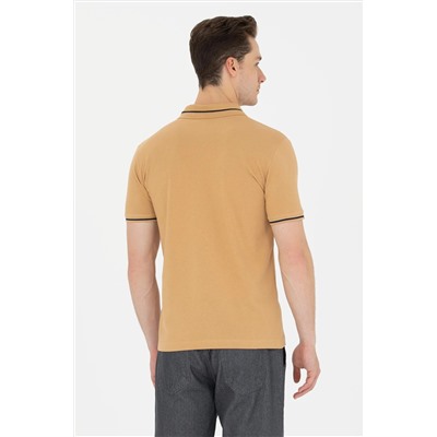 Erkek Camel Basic Polo Yaka Tişört