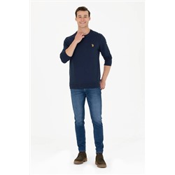 Erkek Lacivert Bisiklet Yaka Sweatshirt