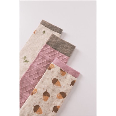 Pack 3 calcetines largos ardillas