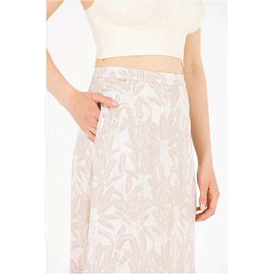 Kadın Krem Dokuma Etek