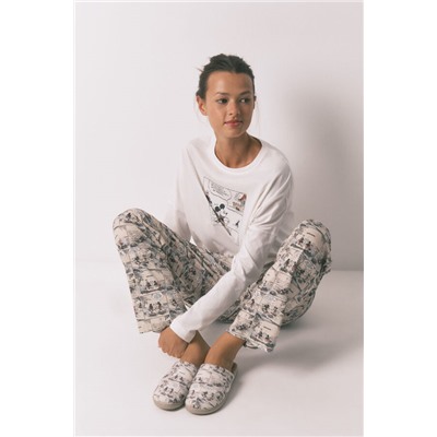 Zapatillas casa blanco Mickey Mouse