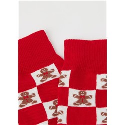 Kurze Socken mit Muster Weihnachten Family für Herren