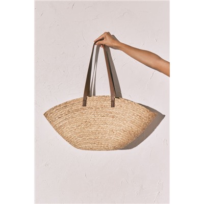 Bolso capazo rafia natural