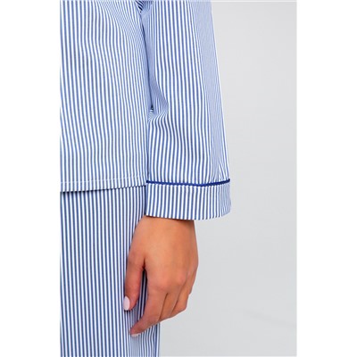 Костюм домашний с брюками и рубашкой 340BLU