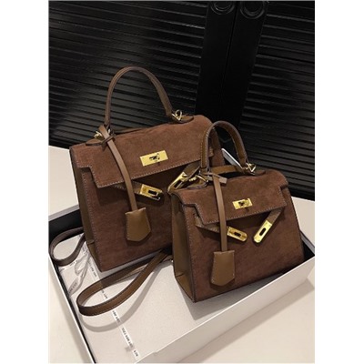 Красивая серая сумка из искусственного материала 👜