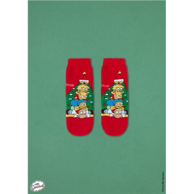 Stoppersocken mit weihnachtlichem The Simpson-Motiv für Kinder