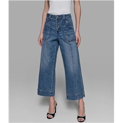 CROPPED WIDE LEG JEAN