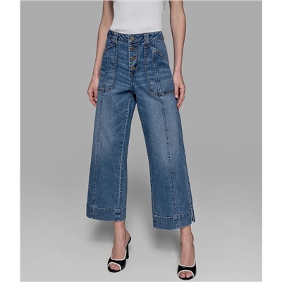 CROPPED WIDE LEG JEAN