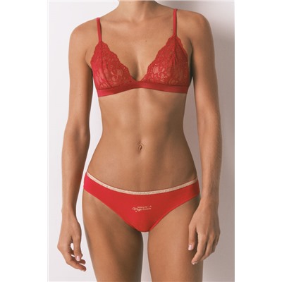 Braga clásica algodón rojo lurex