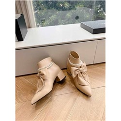 Элегантные ботильоны Chane*l с жемчужным ремешком 🎀   Реплика 1:1