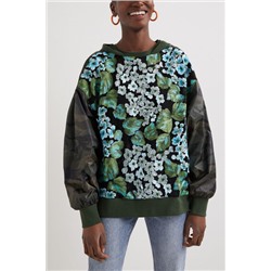 Sudadera flores oversize