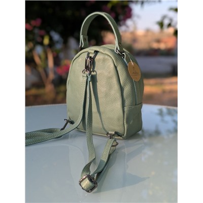 Итальянская сумка - рюкзак из натуральной кожи от AB Zapatos mochila NAPA menta АКЦИЯ
