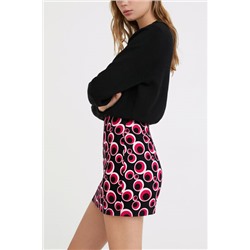 Minifalda slim círculos