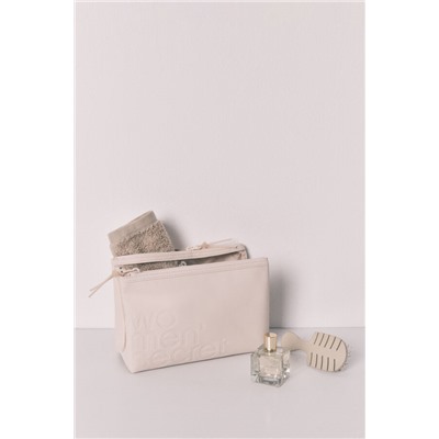 Neceser mediano cartera doble blanco
