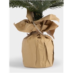 Ель искусственная, 60 см, в крафте, с подсветкой, полиэтилен, Interior natural