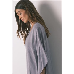 Vestido caftán viscosa gris