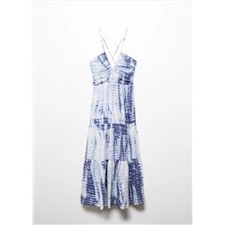 Vestido estampado escote pico