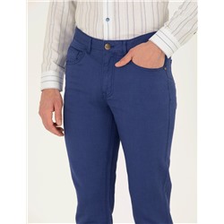 İndigo Slim Fit Kanvas Pantolon