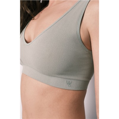 Top halter liso clean cut kaki