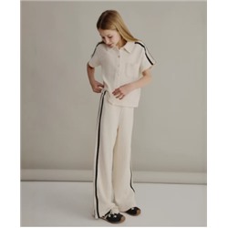 Широкие брюки из ажурного трикотажа для девочек СЕЛ*А. Экспорт. Последние 2 размера