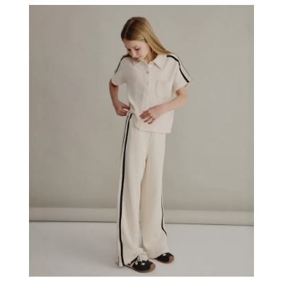 Широкие брюки из ажурного трикотажа для девочек СЕЛ*А. Экспорт. Последние 2 размера