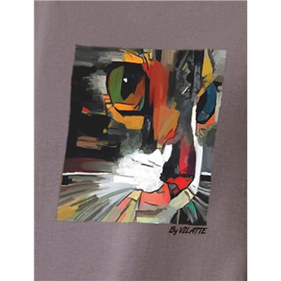 Футболка с принтом свободная из премиального 100% хлопка