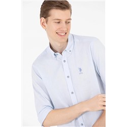 Erkek Mavi Uzun Kollu Gömlek