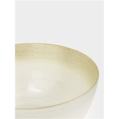 Салатник, 15х8 см, 440 мл, стекло, молочный/шампань, Marbella