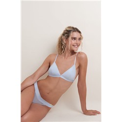 Sujetador triangular microfibra brillo azul claro