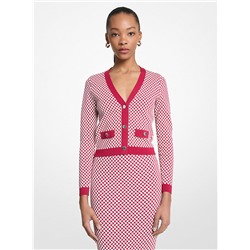 Michael Kors Outlet Tile Jacquard Cardigan