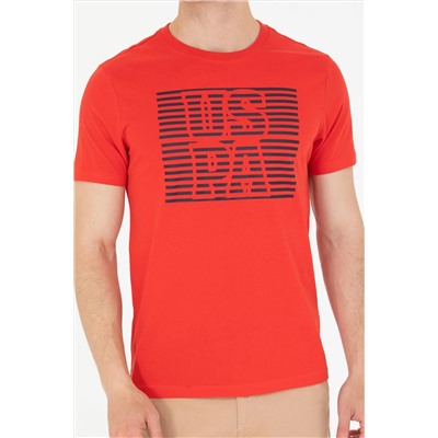 Erkek Kırmızı Bisiklet Yaka Tişört