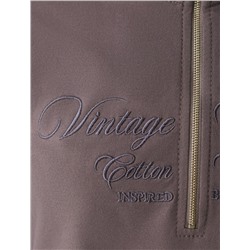 Джемпер с воротом на молнии из футера двухнитки с эластаном