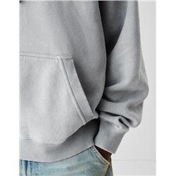 Faded-effect boxy fit hoodie