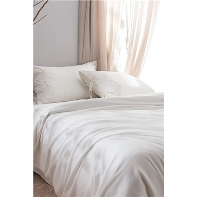 Loris King Size %100 Pamuk Nakışlı Nevresim Takımı - Ekru