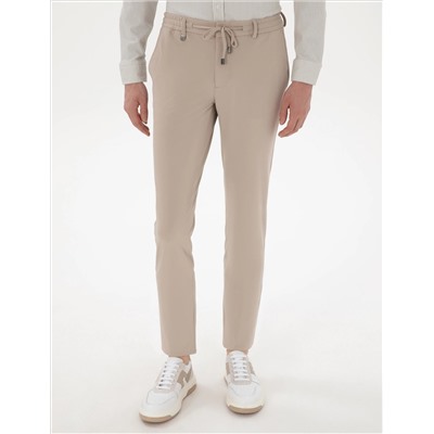 Bej Klasik Jogger Pantolon