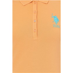 Kadın Turuncu Basic Polo Yaka Tişört