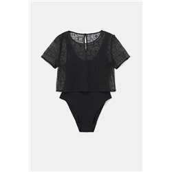 Body camiseta semitransparente