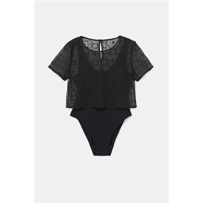 Body camiseta semitransparente