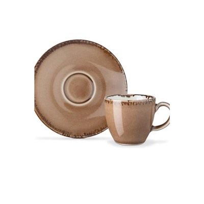 Monde 2 Kişilik Kahve Fincanı Takımı - Pudra - 90 ml