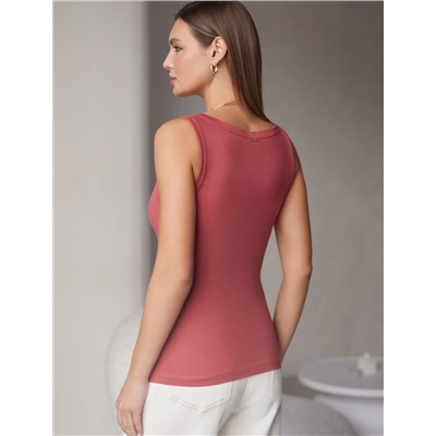 Топ облегающий из эластичного хлопка
