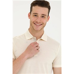 Erkek Krem Polo Yaka Tişört