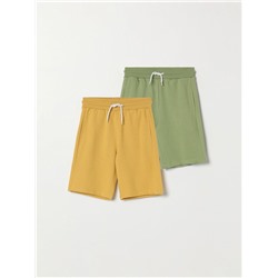 PACK OF 2 PAIRS OF BASIC FLEECE SHORTS