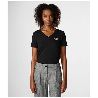 KARL HEAD PATCH V-NECK TEE