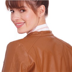 Damen Lederimitatjacke im Biker-Look