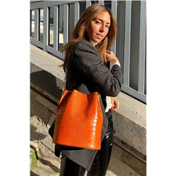 Bolso saco de piel Bruna Camel