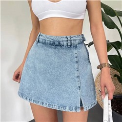 Джинсовая юбка-шорты 👑  Когда хочешь быть девочкой-девочкой, но и не хотите жертвовать комфортом 😒  Материал: хлопок