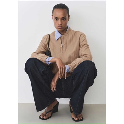 Лёгкая женская куртка бомбер на молнии МАНГ*О